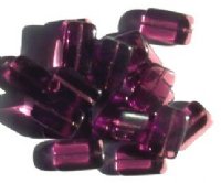 20 18mm Amethyst Chiclet Glass Beads